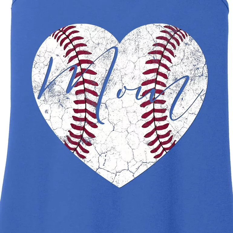 Heart Mom Mother's Day Christmas Baseball Softball Gift Meaningful Gift Ladies Essential Tank