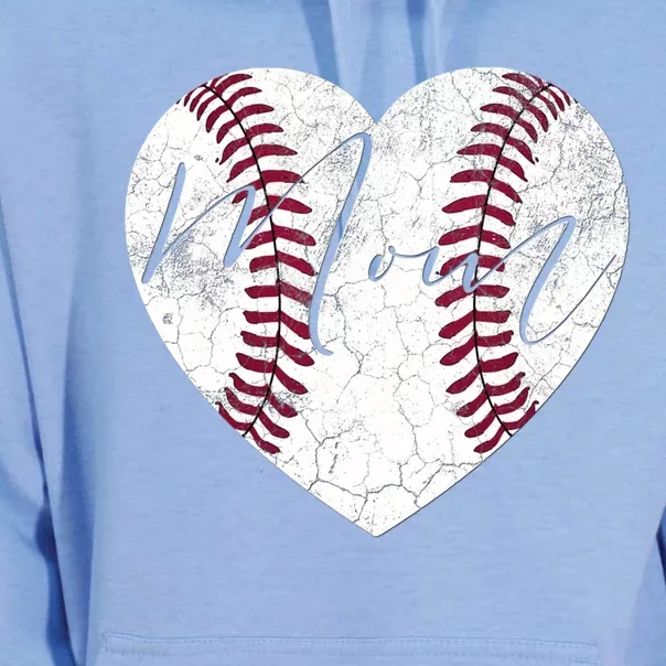 Heart Mom Mother's Day Christmas Baseball Softball Gift Meaningful Gift Unisex Surf Hoodie