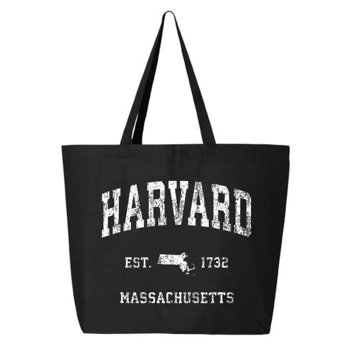 Harvard Massachusetts MA Vintage Athletic Sports Design 25L Jumbo Tote