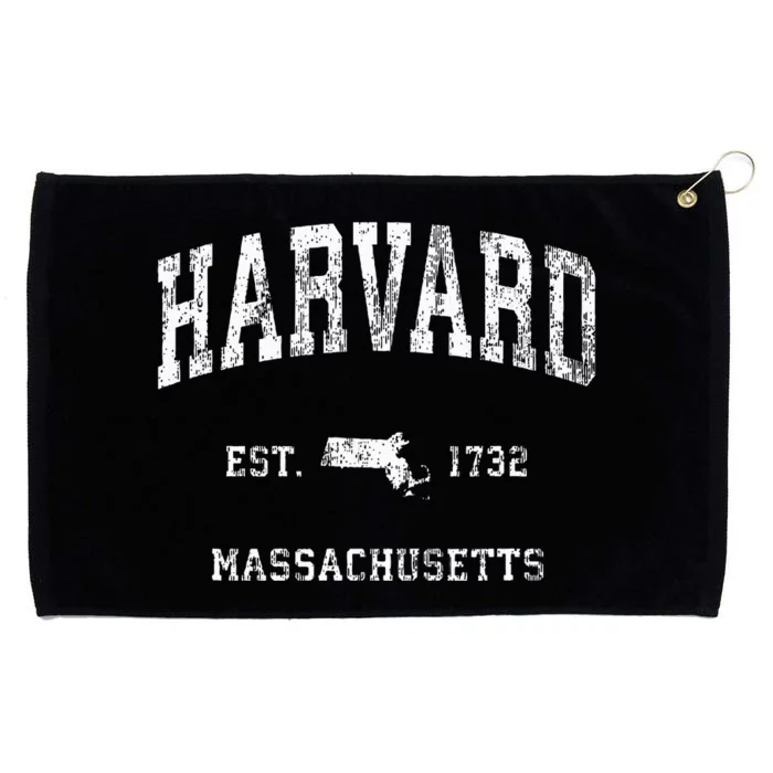 Harvard Massachusetts MA Vintage Athletic Sports Design Grommeted Golf Towel