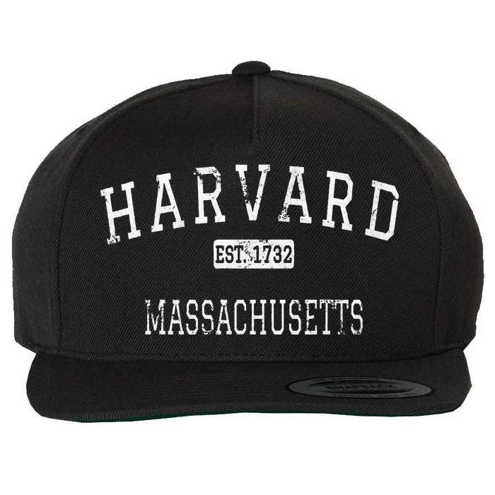 H.A.R.V.A.R.D Massachusetts Ma Vintage Wool Snapback Cap