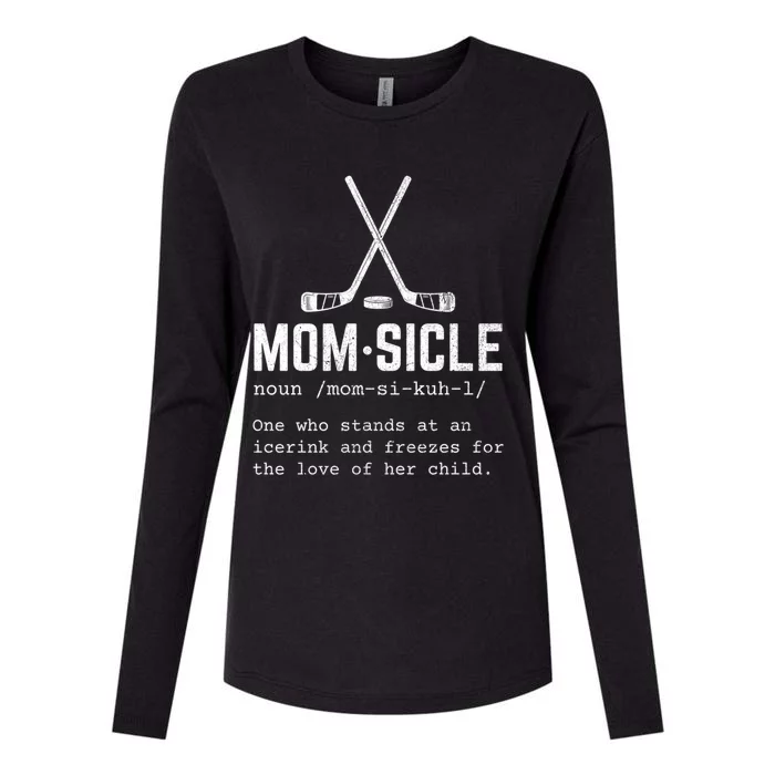 Hockey Mom Momsicle Definition Cute Gift Womens Cotton Relaxed Long Sleeve T-Shirt