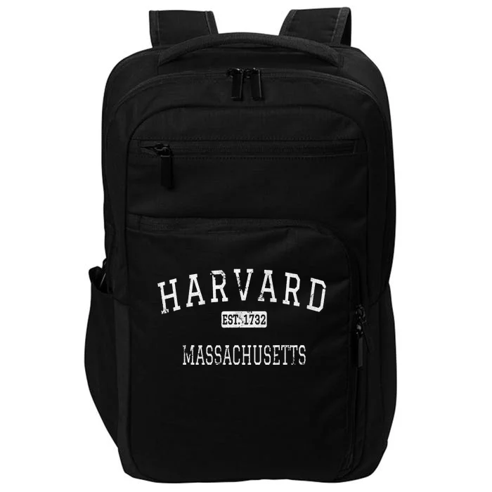 Harvard Massachusetts MA Vintage Impact Tech Backpack