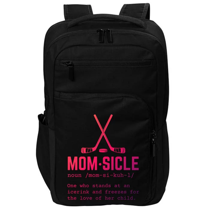 Hockey Mom Momsicle Definition Cute Gift Impact Tech Backpack