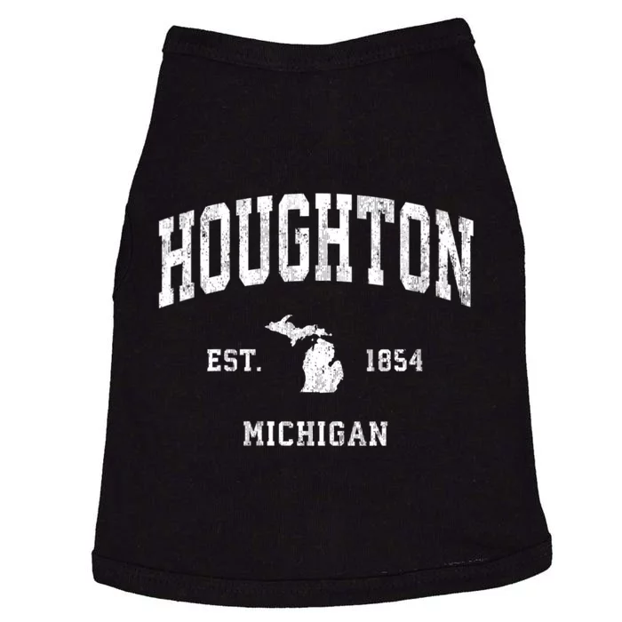 Houghton Michigan Mi Vintage Athletic Doggie Tank