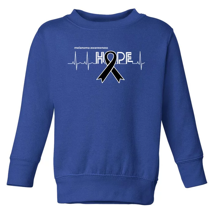 Hope Melanoma Month Products Ribbon Skin Cancer Awareness Gift Toddler Sweatshirt