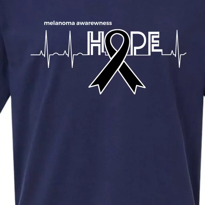 Hope Melanoma Month Products Ribbon Skin Cancer Awareness Gift Sueded Cloud Jersey T-Shirt