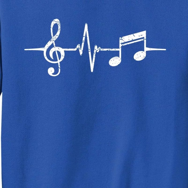 Heartbeat Musical Notes Musician Stuff Funny Music Gift Sweatshirt