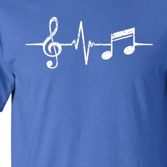 Heartbeat Musical Notes Musician Stuff Funny Music Gift Tall T-Shirt