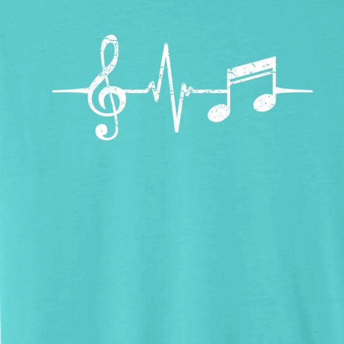 Heartbeat Musical Notes Musician Stuff Funny Music Gift ChromaSoft Performance T-Shirt