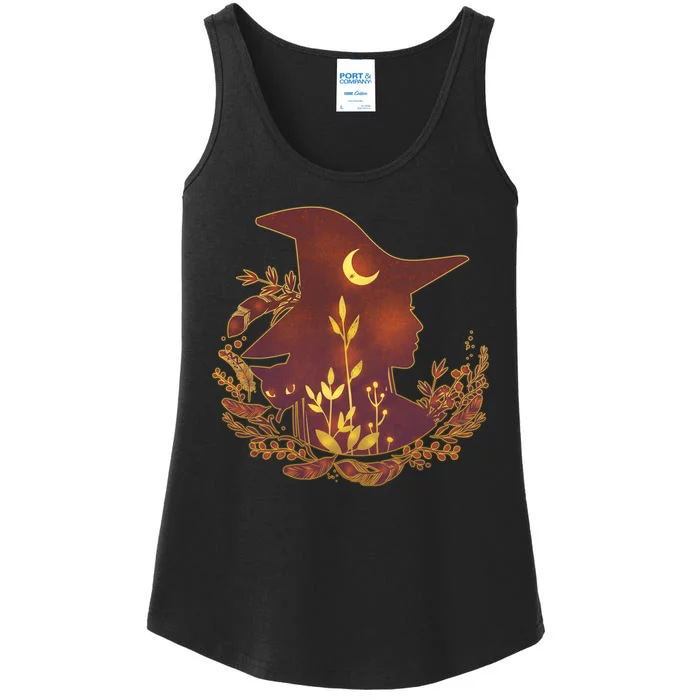 Halloween Mystical Nature Witch Ladies Essential Tank