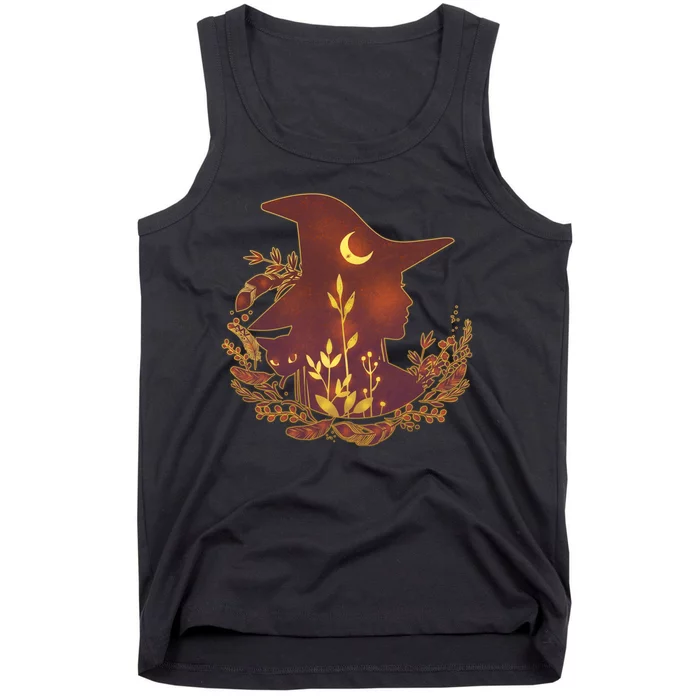 Halloween Mystical Nature Witch Tank Top