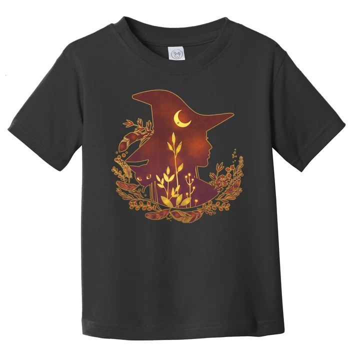 Halloween Mystical Nature Witch Toddler T-Shirt