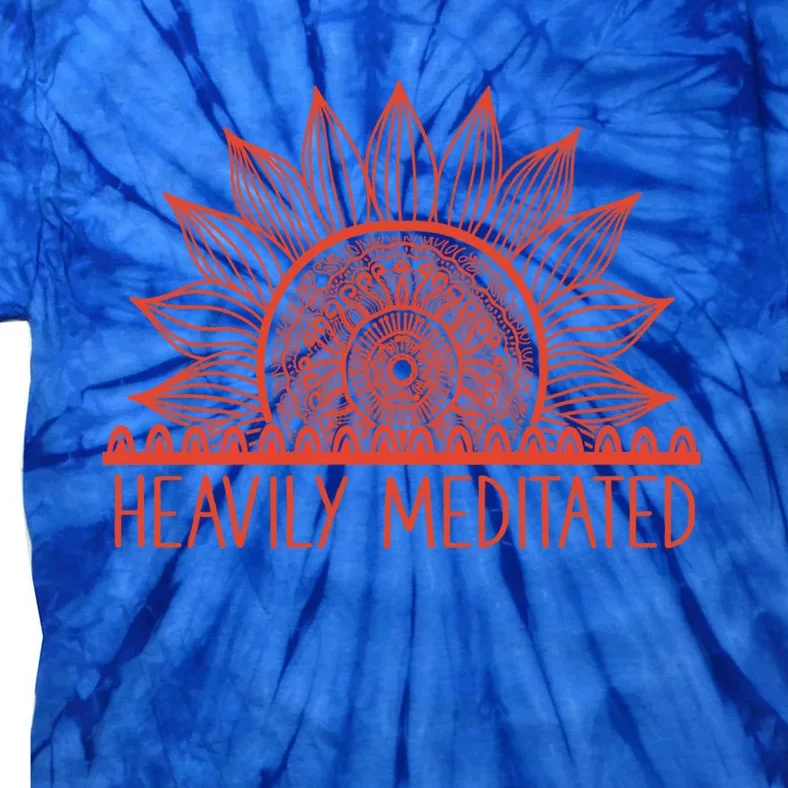 Heavily Meditated Namaste Meditation Yoga Gift Dala Gift Tie-Dye T-Shirt