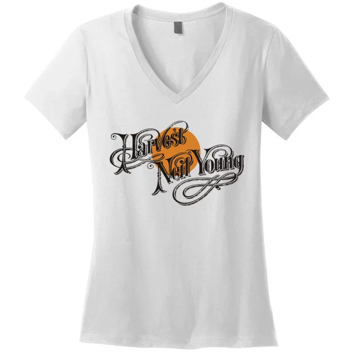 Harvest Moon Neil Young Fall Women's V-Neck T-Shirt