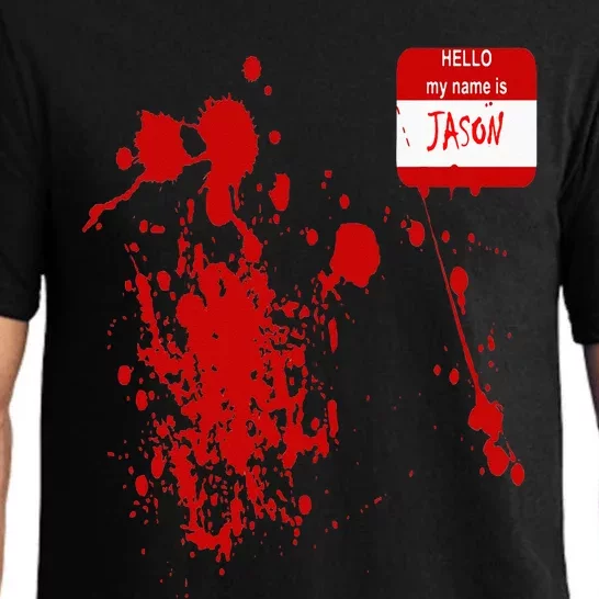 Hello My Name Is Jason Funny Halloween Costume Pajama Set