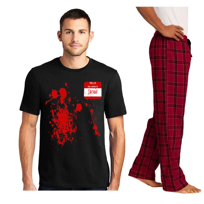 Hello My Name Is Jason Funny Halloween Costume Pajama Set