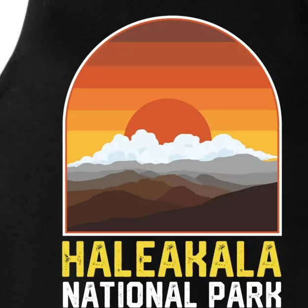 Haleakala Mountains National Park Cool Retro Style Sunset Gift Ladies Tri-Blend Wicking Tank