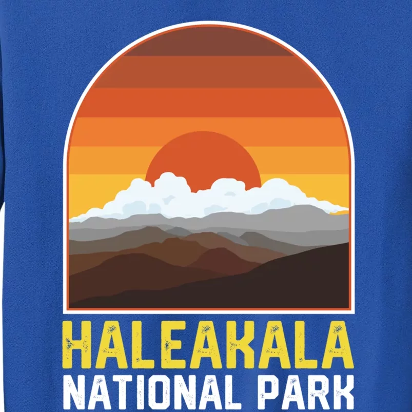 Haleakala Mountains National Park Cool Retro Style Sunset Gift Tall Sweatshirt