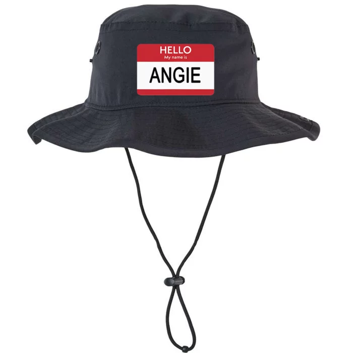 Hello My Name Is Angie Name Tag Legacy Cool Fit Booney Bucket Hat