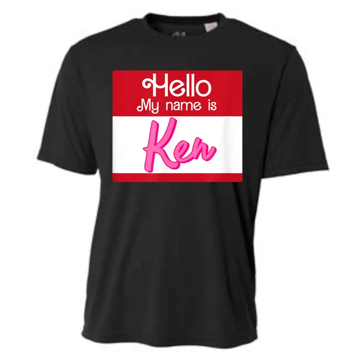 Hello My Name Is Ken Halloween Funny Name Tag Personalized Cooling Performance Crew T-Shirt