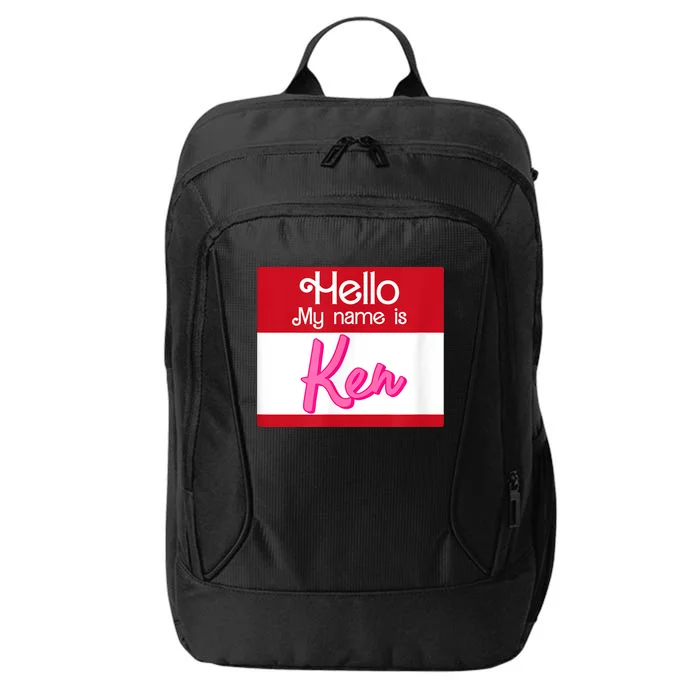 Hello My Name Is Ken Halloween Funny Name Tag Personalized City Backpack