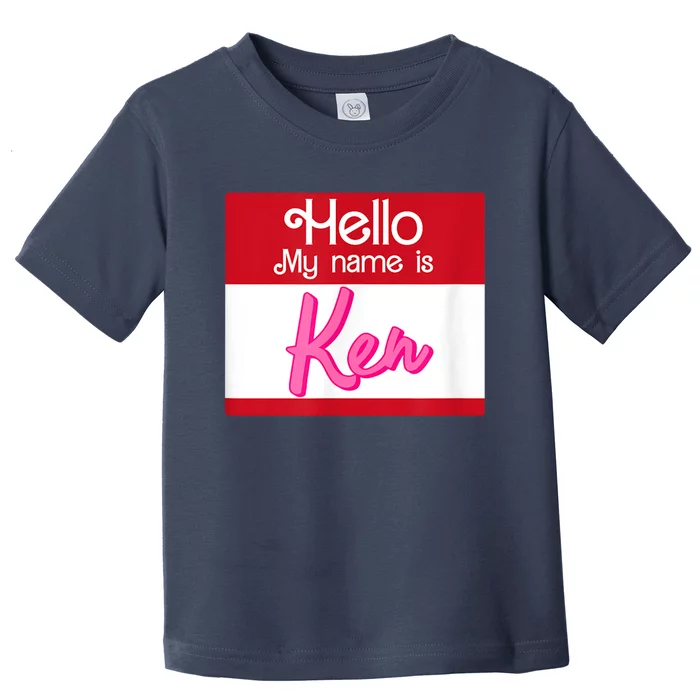 Hello My Name Is Ken Halloween Funny Name Tag Personalized Toddler T-Shirt