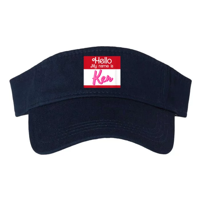 Hello My Name Is Ken Halloween Funny Name Tag Personalized Valucap Bio-Washed Visor