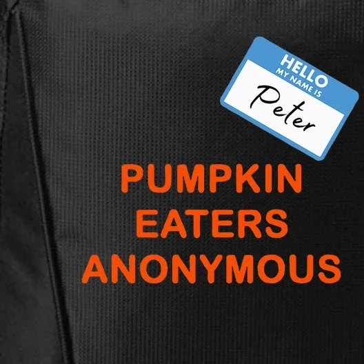 Hello My Name Is Peter Pumpkin Eaters Anonymous City Backpack