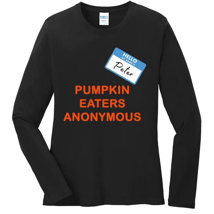 Hello My Name Is Peter Pumpkin Eaters Anonymous Ladies Long Sleeve Shirt