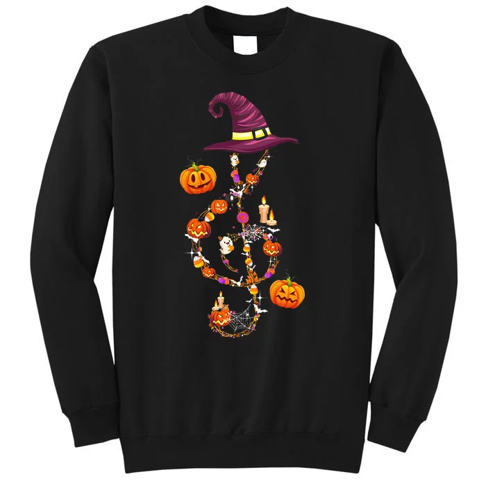 Halloween Music Note Symbol for Musical Teachers and Lovers Tall Sweatshirt