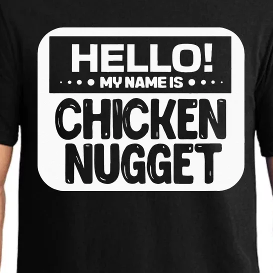 Hello My Name Is Chicken Nugget Halloween Lazy Costume Pajama Set