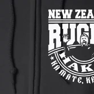 Haka Maori New Zealand Rugby War Dance Challenge Souvenir Full Zip Hoodie