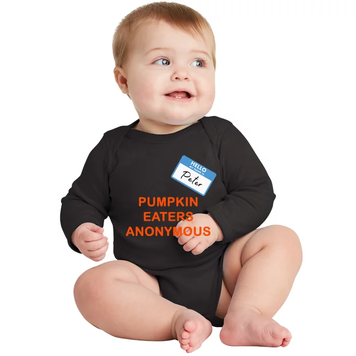 Hello My Name Is Peter Pumpkin Eaters Anonymous Baby Long Sleeve Bodysuit