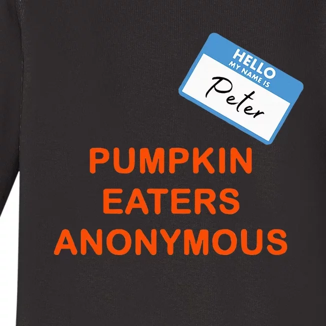 Hello My Name Is Peter Pumpkin Eaters Anonymous Baby Long Sleeve Bodysuit