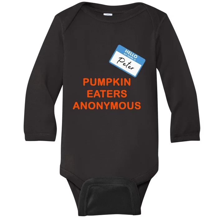 Hello My Name Is Peter Pumpkin Eaters Anonymous Baby Long Sleeve Bodysuit