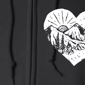 Hiking Mountains Nature Lover Full Zip Hoodie