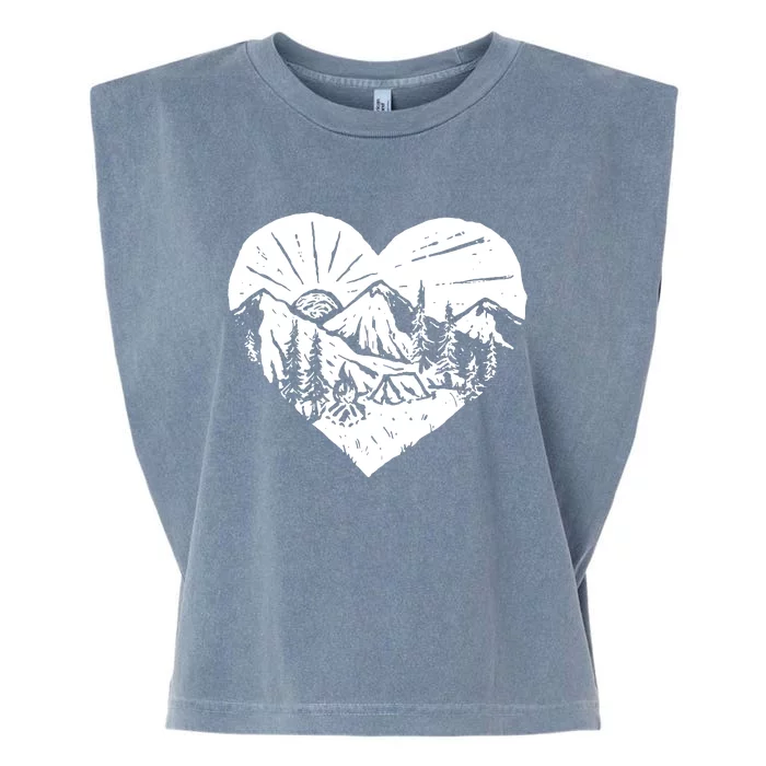 Hiking Mountains Nature Lover Garment-Dyed Women's Muscle Tee