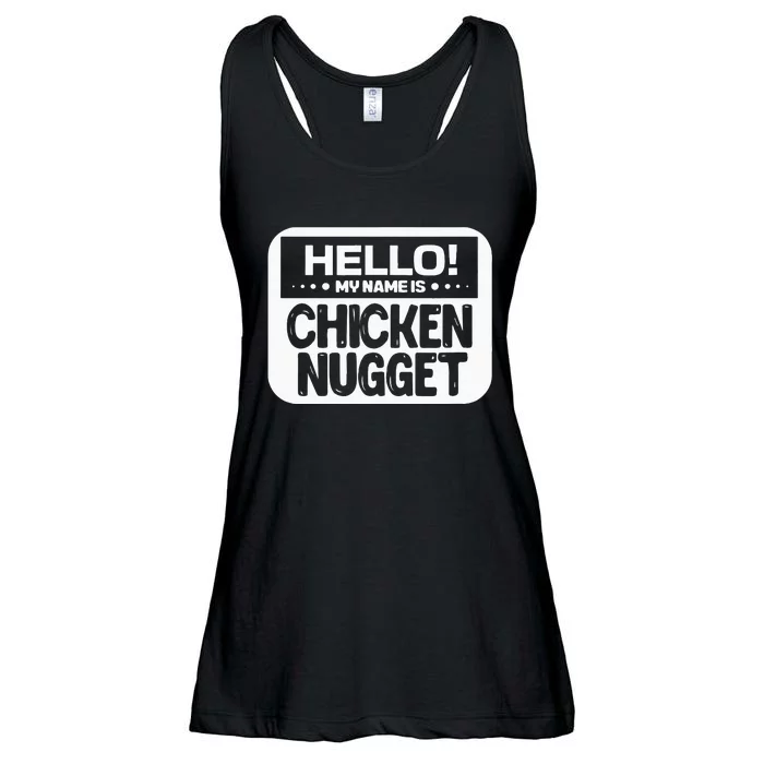 Hello My Name Is Chicken Nugget Halloween Lazy Costume Ladies Essential Flowy Tank