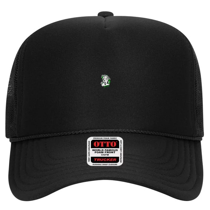 Hold My Own Graphic Match 3 Pine Green Sneaker High Crown Mesh Trucker Hat