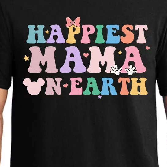 Happiest Mama On Earth Retro Groovy Mom Happy MotherS Day Pajama Set