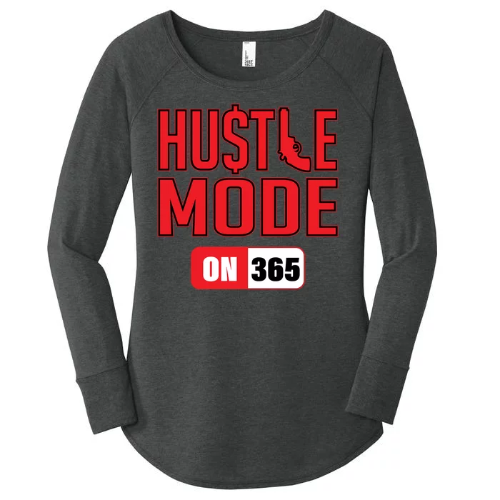 Hustle Mode On 365 Women's Perfect Tri Tunic Long Sleeve Shirt