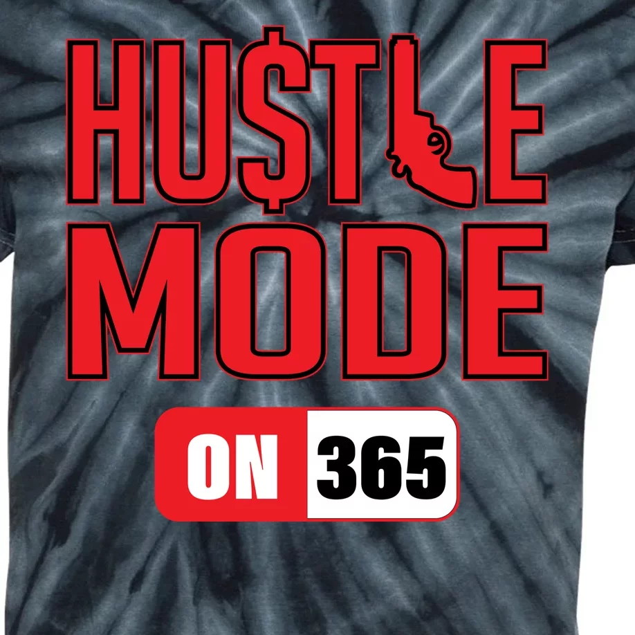 Hustle Mode On 365 Kids Tie-Dye T-Shirt