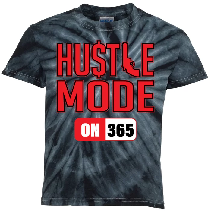 Hustle Mode On 365 Kids Tie-Dye T-Shirt