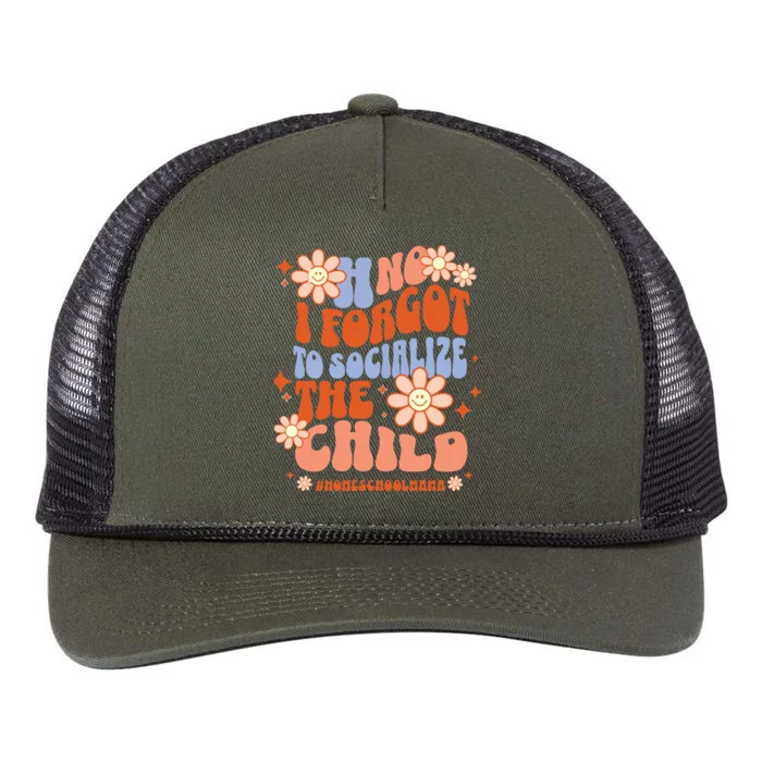 Homeschool Mom Oh No I Forgot To Socialize The Child Homeschool Retro Rope Trucker Hat Cap