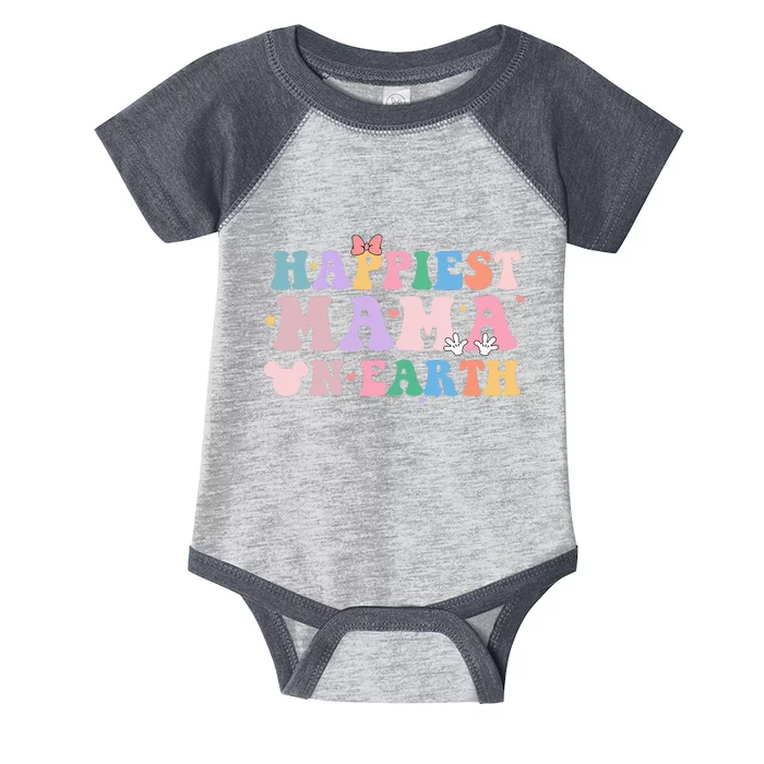 Happiest Mama On Earth Retro Groovy Mom Infant Baby Jersey Bodysuit