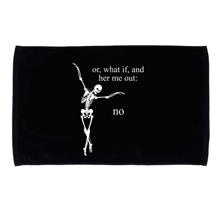 Hear Me Out No Funny Sassy Skeleton Gift Microfiber Hand Towel