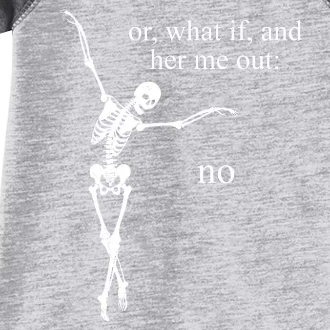 Hear Me Out No Funny Sassy Skeleton Gift Infant Baby Jersey Bodysuit