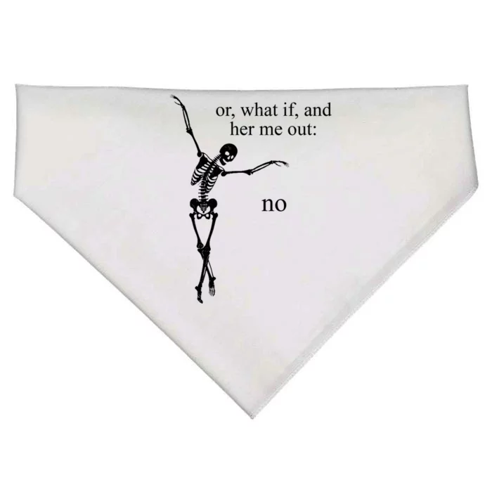 Hear Me Out No Funny Sassy Skeleton Gift USA-Made Doggie Bandana