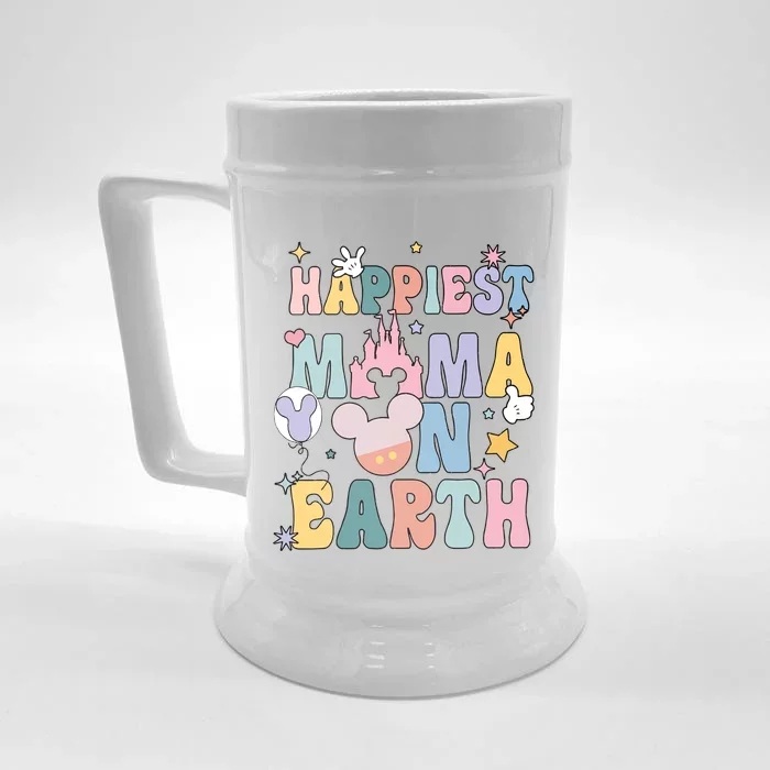 Happiest Mama On Earth Mother's Day For Best Mom Ever Mother's Day Front & Back Beer Stein